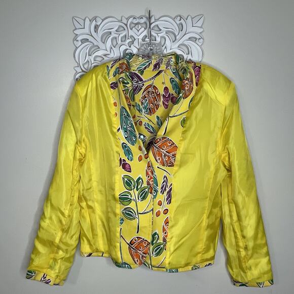 REDD Jeans size 10 Denim JACKET Button-up Pockets Long Sleeves Lined YELLOW - Picture 14 of 16